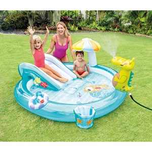 Centro de Juegos Acuáticos Inflable con Forma de Cocodrilo, Tobogán y Piscina con Aspersores, Juguete de Verano para Niños - Product Image 6