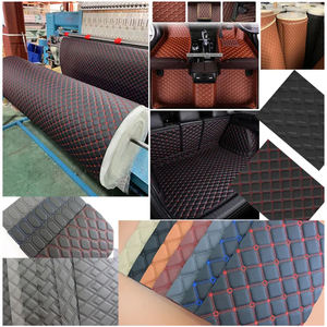 Tapetes 3D para Automóvil de Cuero a la Moda, <span class=keywords><strong>Interior</strong></span> de <span class=keywords><strong>Coche</strong></span> con Bordado, Cuero Acolchado de PVC con Espuma de Esponja para Asiento de Auto, Sofá y Tapicería - Product Image 3