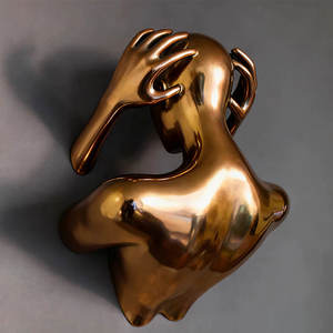 Escultura <span class=keywords><strong>de</strong></span> Resina <span class=keywords><strong>de</strong></span> Tamaño Real <span class=keywords><strong>de</strong></span> la Figura del Hombre Pensante, Arte Mural 3D para Decoración <span class=keywords><strong>de</strong></span> Paredes <span class=keywords><strong>de</strong></span> Hoteles y Hogares, Adorno <span class=keywords><strong>de</strong></span> Resina - Product Image 2