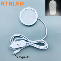 Lampe LED RGB Ronde Imprimée en 3D avec Interface Type-C et Télécommande, Luminaire Compact à Montage en Surface pour Bambu Lab