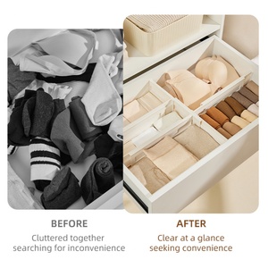 Creative Adjustable Bedroom Utensils <b>Plastic</b> Dresser Separators <b>Drawer</b> Dividers Organizer <b>Plastic</b> <b>Drawer</b> Divider - Product Image 3