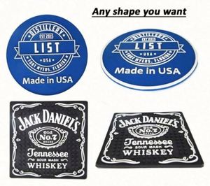 Sous-verres personnalisés en PVC caoutchouté pour sublimation, carrés, double face, pour bar - Product Image 5