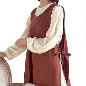 MS3 Cross Border Foreign Trade Waterproof Cotton Linen Multi Colors Unisex Four Season Household Japanese Korean <b>Kitchen</b> <b>Apron</b> - Product Image 4