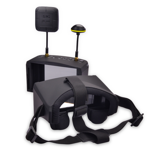 LS-800D Video Glasses High Definition 5.8G FPV Flight Controller Fpv Split Eye Mask Screen DVR Model Reception Plastic