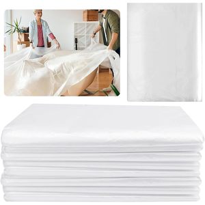 XONYOOM Plastic Paint <b>Tarp</b> Drop Cloths 10 Pack White Durable For Painting Furniture Covers - Product Image 1