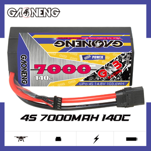 GNB GAONENG 7000MAH 4S 14.8V 140C XT90 RC LiPo <b>Battery</b> RC Car Hard Case <b>Cabled</b> 1/10 1/8 Scale RC Hobby Models Off Load on Load - Product Image 2