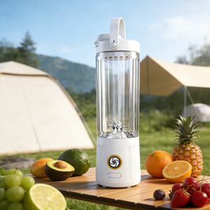 Heavy Duty 6 Blades USB <b>Rechargeable</b> Turbo Mode 550ml Portable <b>Battery</b>-Powered Blender Leak Proof Ice Crushing Smoothies Maker - Product Image 4