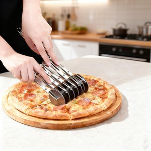 Cuchillo Cortador de Masa de Acero Inoxidable con Múltiples Ruedas al por Mayor de Fábrica, Cuchillo para Pizza, Cuchillo para Repostería Danesa, Cuchillo para Panqueques de Cocina - Product Image 3