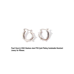 Aros de Perlas, Acero Inoxidable 316L, Chapado en Oro PVD, Joyería Sostenible y Resistente para Mujer - Product Image 2