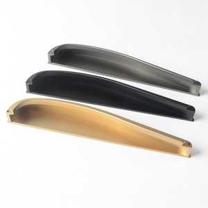 Poignée encastrée en alliage d'aluminium de 18 mm, épaisseur 1,5 mm, finition or mat, gris gentleman, poignée de tiroir invisible pour armoire - Product Image 2