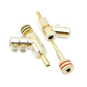 Conector tipo banana transparente de cobre chapado en oro, cable de altavoz, conector tipo banana de 4 mm con bloqueo automático en forma de pistola - Product Image 3