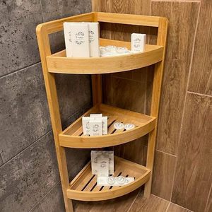 Étagère d'angle en bambou à 3 niveaux, élégante et durable, 33 x 23 x 61 cm, parfaite pour toutes <span class=keywords><strong>les</strong></span> pièces, optimise l'espace pour <span class=keywords><strong>les</strong></span> <span class=keywords><strong>livres</strong></span> - Product Image 6