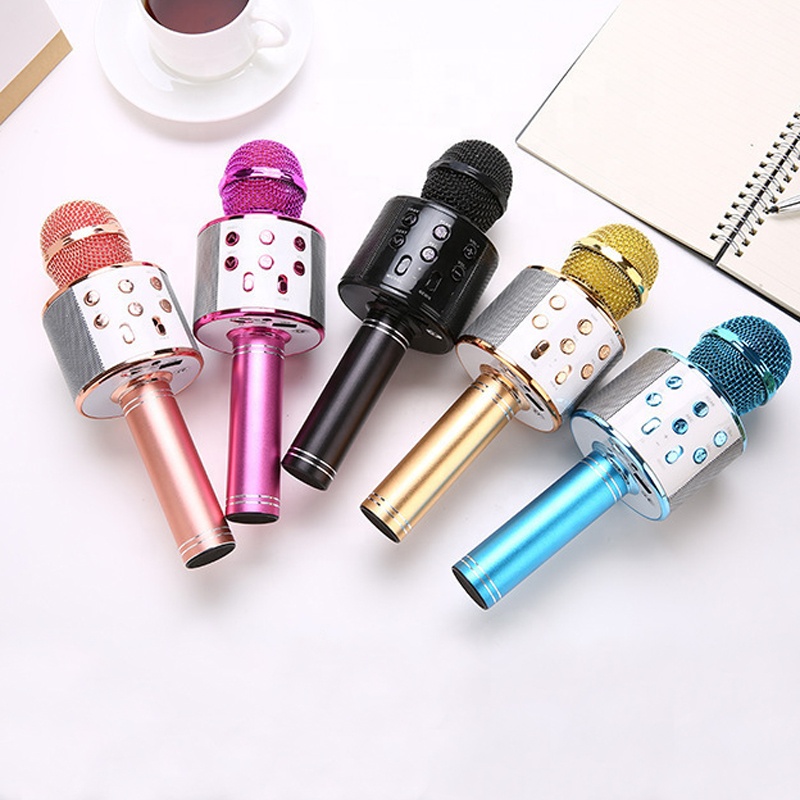 Беспроводной Детский караоке-микрофон с динамиком, портативный ручной караоке-плеер для домашней вечеринки, KTV, воспроизведения музыки и пения