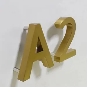 3D знак световые цифры из нержавеющей стали знаки маленькие металлические буквы алфавита логотип бизнес
