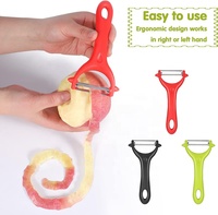 Y-vormige draaibare handmatige groente- en aardappelschiller met roestvrijstalen mes, roestwerend, 15cm PP-handvat, duurzaam, makkelijk schoon te maken, geschikt voor fruit