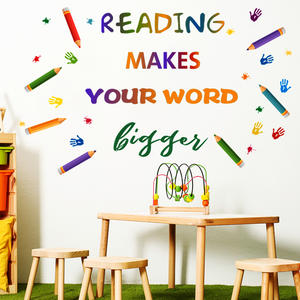 <span class=keywords><strong>Lecture</strong></span> créative Faites <span class=keywords><strong>de</strong></span> votre mot des autocollants <span class=keywords><strong>de</strong></span> <span class=keywords><strong>lecture</strong></span> étanches à l'eau Décoration murale pour enfants - Product Image 3