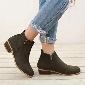 Chaussures d'hiver à talons noirs pour femmes, bottes hautes, bon marché, vente en gros, 2023 - Product Image 6
