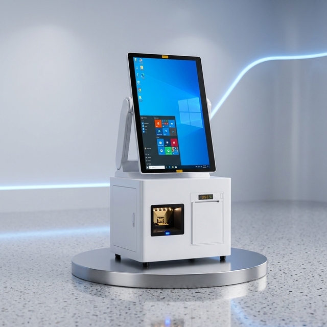 Customized All-in-One 15.6+15.6 Inch Till Machine Dual Screen Touch Cashier Device Android 13 Google Store Wholesale POS System