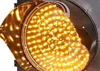 Feu de signalisation clignotant jaune sans fil à énergie solaire IP65 de 400 mm pour la sécurité des passages pour piétons scolaires et les travaux routiers