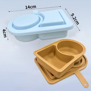 Portable Snack Container with Lid Mini Heatable Microwavable New Silicone Food Snack Box Dipping Sauce Container for <b>Lunch</b> <b>Boxes</b> - Product Image 5