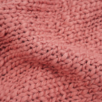 Couverture en tricot épais de couleur unie, sur mesure, en gros, OEM ODM, douce, respirante, à maille lâche