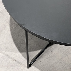 Italian minimalist marble coffee <b>table</b>, home living room set with two coffee <b>tables</b> of different heights, round wrought <b>iron</b> - Product Image 4