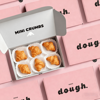 Emballage de Dessert de boîte en carton de papier ondulé écologique pour des petits pains de cannelle de chocolat de pâtisserie pour l'expédition de cadeau de casse-croûte