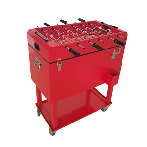 Carrito Enfriador de Fútbol de Mesa Enrollable Práctico de 49L/65L, Cubo de Hielo Metálico con Ruedas para Mantener Fresco, Ideal para Fiestas - Product Image 4