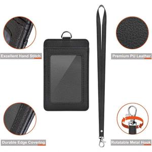 <span class=keywords><strong>Porte</strong></span>-cartes de visite en PU avec cordon – <span class=keywords><strong>Porte</strong></span>-<span class=keywords><strong>badge</strong></span> d'employé minimaliste double face, <span class=keywords><strong>porte</strong></span>-carte d'étudiant et <span class=keywords><strong>porte</strong></span>-monnaie - Product Image 3