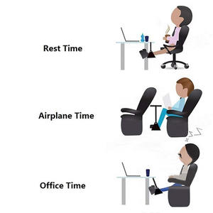 पोर्टेबल हवाई जहाज की यात्रा सामान पैर आराम झूला कार्यालय या घर उपयोग के लिए समायोज्य गोफन - Product Image 6