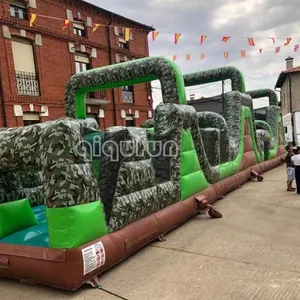 Thương Mại Inflatable Công Viên Giải Trí Obstacle Course Đối Với Trẻ Em Inflatable Thể Thao Trò Chơi Obstacle Tunnel Bouncy