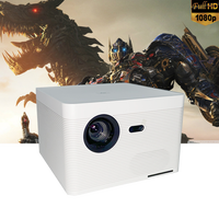 Mini projecteur 1100 ANSI Lumens HDR 10 avec autofocus IA et assistant vocal pour Full HD 1080P, son HIFI stéréo et compatible 3D pour home cinéma