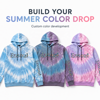 Sweat à capuche personnalisé avec strass, tie-dye, surdimensionné, en coton lourd 100%, vêtements de sport pour hommes, sweat à capuche décontracté, fabricants OEM ODM