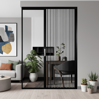 Porte pliante rétractable en alliage d'aluminium durable avec moustiquaire en acier inoxydable anti-insectes, idéale pour cuisine, villa, hôtel