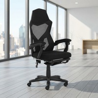Chaise de bureau ergonomique en plastique à dossier haut, pivotante, pour ordinateur, chaise de jeu