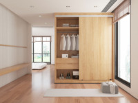 Produit phare : Quincaillerie de meuble de garde-robe, système de levage à fermeture amortie pour porte en aluminium, avec double amortisseur et rail pour vêtements