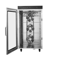 Industriële roterende dehydrator van roestvrij staal voor fruit, 20 trays, enkelzones, elektrisch gebruik