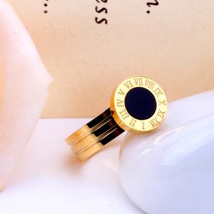 Anillo de Compromiso de Alta Calidad Chapado en Oro con Diamante Negro - Product Image 3