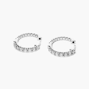 Brilliant 925 Sterling Silver Gold Plated Moissanite Hoop <b>Earrings</b> Premium Designer Luxury Sparkling <b>Fine</b> Jewelry Elegant - Product Image 5