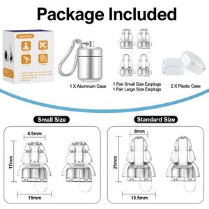 2 paires 24db silicone <span class=keywords><strong>anti</strong></span> <span class=keywords><strong>bruit</strong></span> protection des oreilles tir haute fidélité Bouchons d'oreille de concert pour la réduction du <span class=keywords><strong>bruit</strong></span> Bouchons d'oreille - Product Image 4