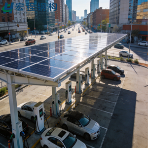 Estación de Carga para Vehículos con Estructura de Acero y Paneles Solares para Exteriores, para Zonas de Descanso en Carreteras - Product Image 6