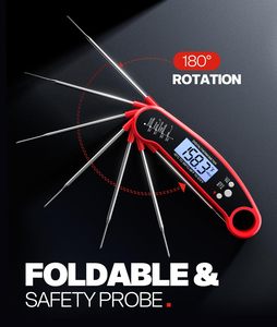 OEM <b>Foldable</b> Waterproof Digital Instant Read <b>Bbq</b> Food Grilling Meat Thermometer for Cooking - Product Image 2