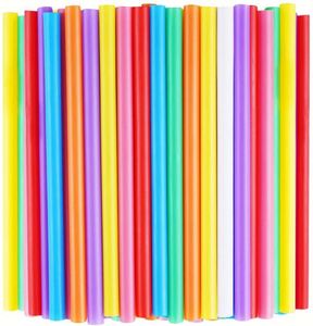 Jumbo <b>Smoothie</b> <b>Straws</b> Colorful Disposable Plastic Large Wide-mouthed Milkshake <b>Straw</b> (0.43" Diameter 8.2" Long) Biodegradable - Product Image 4