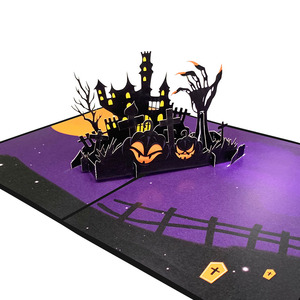 Biglietto di auguri Pop-Up Halloween 3D carta regalo con taglio Laser carta con busta per feste e grazie - Product Image 2