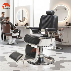 Sillón de Barbero Hidráulico Reclinable, Sillón de Barbero Metálico Resistente, Cadeira De Barbeiro, Peluquería - Product Image 1