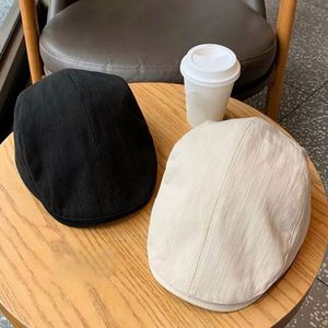 Casquette Newsboy Vintage Style Britannique Réglable pour Homme, Casquette Unie Simple Style Japonais pour Femme - Product Image 3