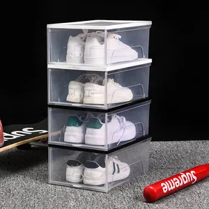 DRX SN1009 32.7*23.5*14.3 cm China Manufacture Display shoes Plastic Stackable Shoe Box Storage