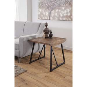 DB Walden Mesa auxiliar de parquet marrón convertible Muebles de sala de estar contemporáneos para uso en hoteles y dormitorios - Product Image 3