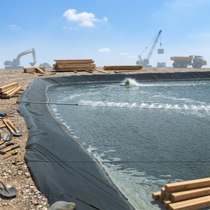 Bâche en géomembrane HDPE pour revêtement de bassin <span class=keywords><strong>et</strong></span> de <span class=keywords><strong>lac</strong></span> artificiel - Product Image 1