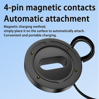 Câble de charge magnétique 4 broches pour montres, port USB-C mâle, 100 cm, charge rapide, fil PVC pour montre connectée SUUNTO Run